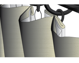 Sunbrella Linen Inverted Box Pleat Curtains