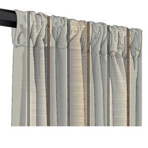 Sunbrella Canvas Stripe ROD POCKET Drapes
